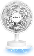 AriKroii USB Desk Fan with Adjustable Tilt 90 Rotation,Ultra-quiet but High Efficient, 3 Speeds Wind Cooling Fan Desktop Consoles with USB Charging, for Cooling Home Office Car Summer Travel
