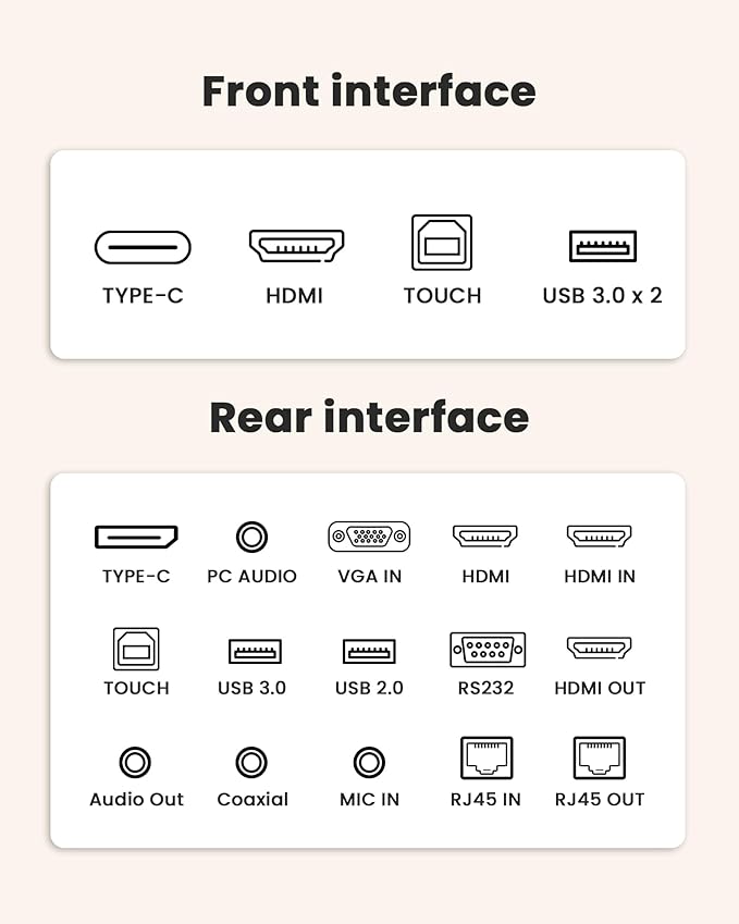 KEINONE Interactive Smart Board for Classroom, 55” 8+128 GB Electronic Digital Whiteboard Built-in Android OS & Open App Ecosystem - 4K Touchscreen Smartboard for Home Office School Studio Display