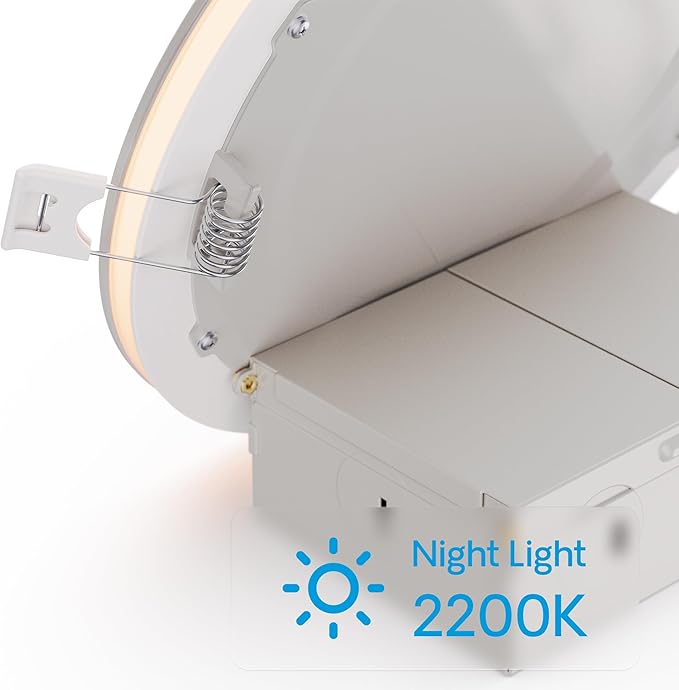 INFIBRITE 6 in Slim Recessed LED Downlight with Night Light 5CCT Selectable White New Construction 12 Watt 1050LM Triac Dimmable 6 Pack