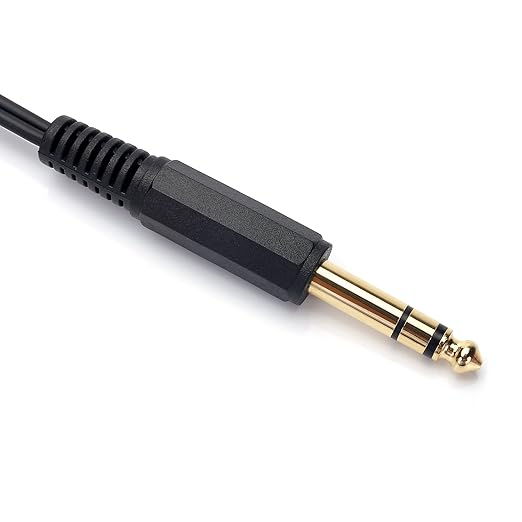 Disino 1/4 Splitter, 1/4" TRS Stereo Male to Dual Female Y Splitter Cable Quarter Inch Splitter Cord - 8 Inch / 20cm