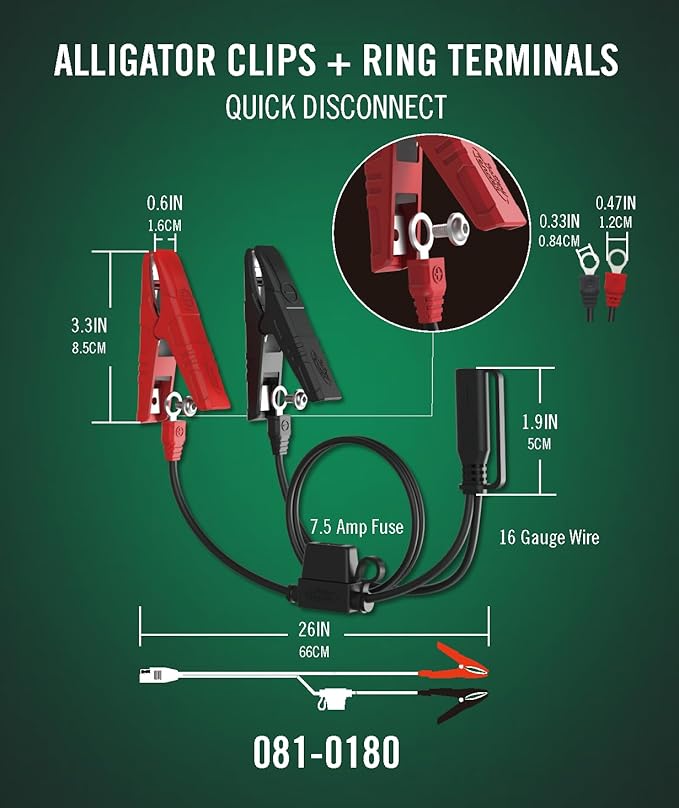Battery Tender Plus 12V 1.25 AMP Battery Charger and Maintainer: Fully Selectable 6V or 12V Battery Charger and Maintainer for Powersports ATVs, Motorcycles, Snowmobiles, and More - 022-0211-DL-WH