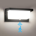 Sorfia 18W Motion Sensor Outdoor Lights Wired, IP65 Aluminum LED Outdoor Motion Sensor Light Indoor,Motion Lights for Outside Dusk to Dawn Outside Lighting Fixtures LED Porch Light Wall Mount 110V