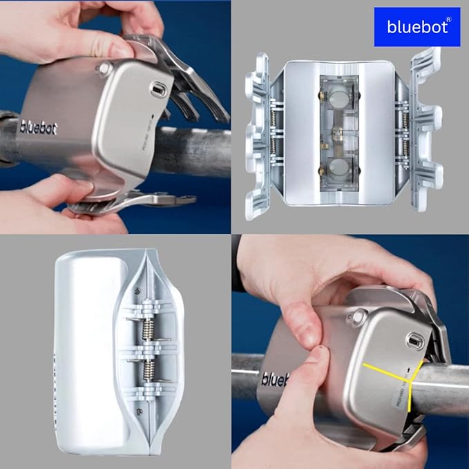 Bluebot WiFi Smart Water Flow Meter, Clamp-On Leak Detector with Real-Time Monitoring, Remote Access, Easy Install, Fits 3/4” to 2” Pipes – Includes Fiber Cloth – Water Usage & Leak Alerts