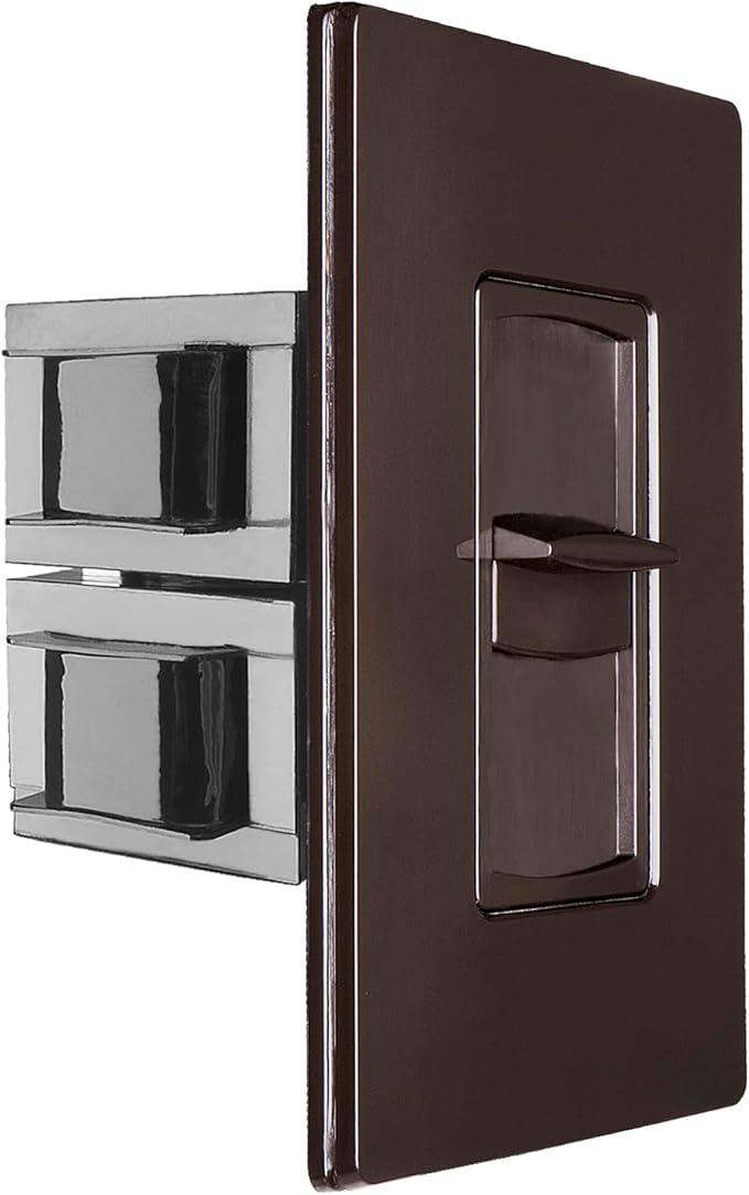 OSD Audio 100W Sleek, Modern, Minimalist Design in Wall Volume Control, Slider Brown Impedance Matching SLS100