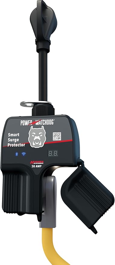 Power Watchdog PWD30W Smart RV Portable Surge Protector 30 Amp - Patented WiFi and Bluetooth Connectivity - Monitor Voltage/Amperage/Wattage- IP65 Water-Resistant