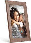 SyncGo 10.1 Inch Smart Wi-Fi Digital Calendar (Wood Grain) - Displays Your Photos, Wi-Fi Sync with Google Calendar, Wide Angle HD View