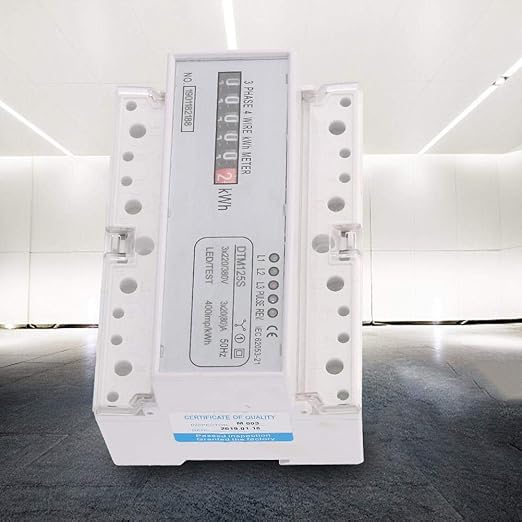 3 Phase Energy Meter Electric Power Meter, 220/380V 20-80A Kilowatt Hour KWH Meter Energy Consumption DIN Track Installation