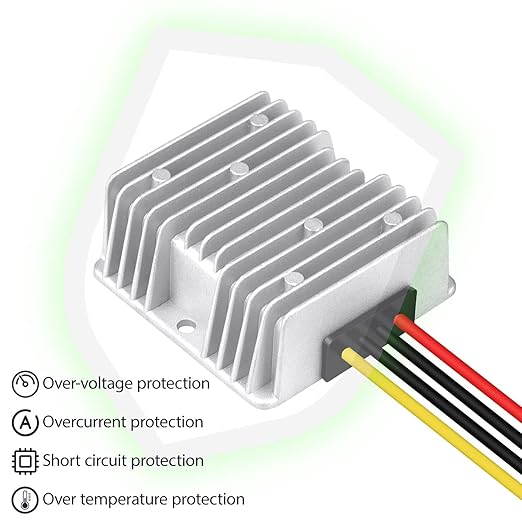 LeMotech DC 24v to 12v Converter 30A 360W Step Down Converter Voltage Reducer IP68 Waterproof Transformer for Golf Cart Truck Boat Vehicle
