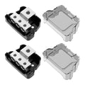 Distribution Block Car Audio, Malictele 3 Way Power Distribution Block 1 x 0/2/4 Gauge Input 3 x 4/8 Gauge Output Amp Power Distribution Block Car Audio Amplifier Splitter for Vehicles Boats 2 Pack