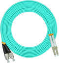 Jeirdus 2Meters 6ft LC to FC Duplex 50/125 10G OM3 Multi-Mode Fiber Optic Cable Jumper Optical Patch Cord LC-FC
