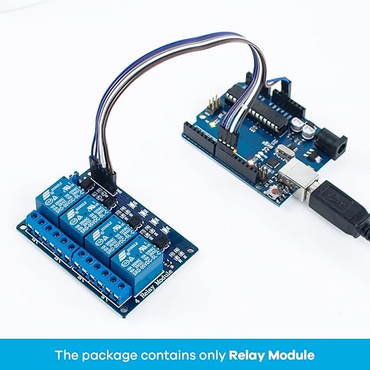 Hosyond 4Pack 4 Channel DC 5V Relay Module with Optocoupler Relay Board for Arduino Raspberry Pi MEGA2560