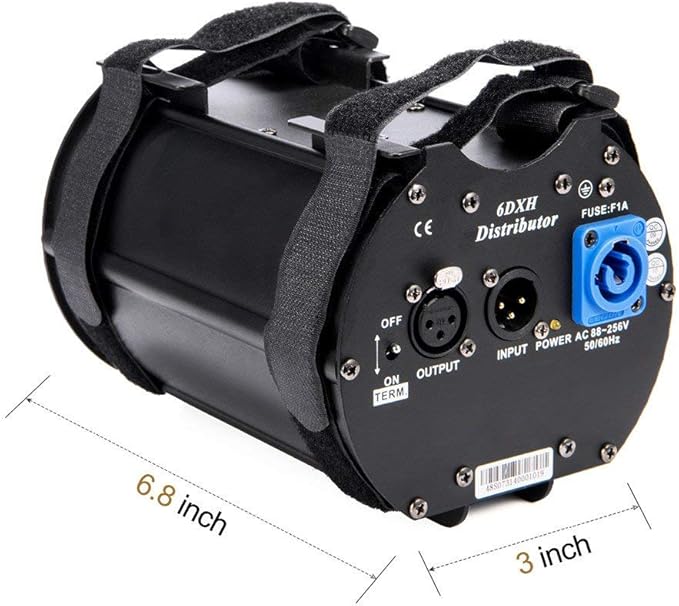 MFL. DMX Splitter with One Input 6-Way Distributor 3-Pin Xlr Separate Dmx Signal Amplifier System
