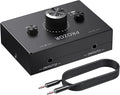 PROZOR 3.5mm Audio Bi-Directional Switcher - 2(1)-in-1(2)-Out 3.5mm Stereo Audio Switch Splitter 2 x 1/1 x 2, with Mute Button and No External Power Required