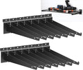 16 Inch Slatwall Shelf Bracket with Lip, 14 Pack Metal Shelf Brackets for Slat Wall,Heavy Duty Slatwall Accessories for Slatwall Panels Shelving Display Home Commercial- Black Slatwall Shelf Brackets