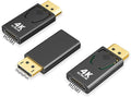 Mbiydeg DisplayPort to HDMI Adapter 4K 30Hz, 3-Pack Uni-Directional DP to HDMI Converter (Male to Female) Compatible with Laptop/PC/Monitor/TV, Stable Signal for Home Office Gaming & Streaming.