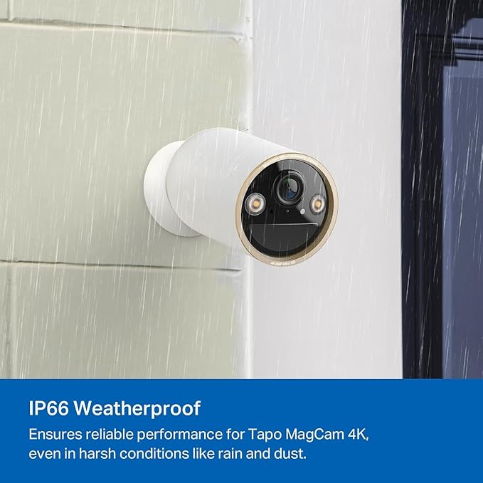 Tapo MagCam 4K Outdoor Wireless Security Camera - Up to 200-Day Battery, Magnetic Mount, Person/Vehicle Detection, Subscription-Free Local Storage or Optional Cloud, Works with Alexa, C460 (3-Pack)