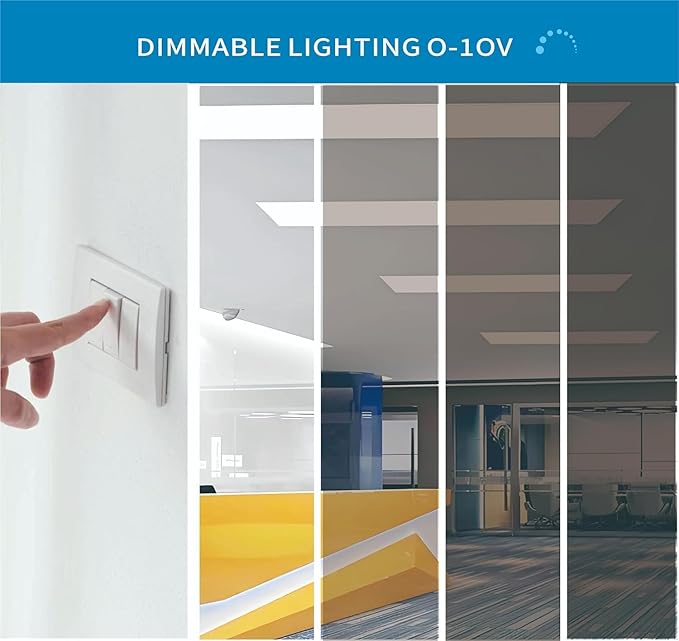 2x4 FT LED Light Flat Panel, 40-72W, 5 CCT 3K | 3.5k | 4K | 5K | 6.5K, Dimmable Recessed Drop Ceiling Lights, 3750/5000/6250/7500/9000 Lumens, Lay in Fixture for Office, 120-277V, UL DLC (4 Pack)
