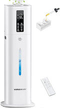 VAGKRI 12L Large Room Humidifier, 120H Long Lasting Cool Mist, 3 Mist Levels, Auto Humidity Adjustment, Top Fill Design with Essential Oil Tray for Bedroom, Home, Plants, Baby