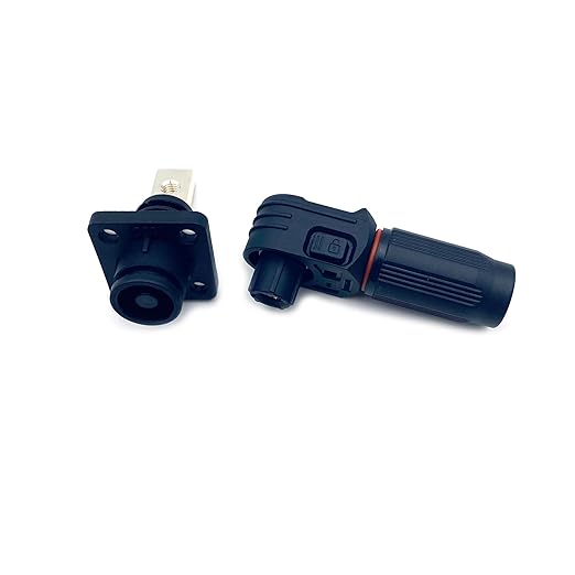 150A-200A 1500V Battery Energy Storage Connector, 35-50mm² High Current Connectors Quick Plug Terminal Black Right Angle Plug and Socket IP67 Waterproof Power Adapter Threaded Wiring