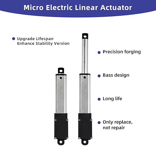 1 Inch 4.5lbs Mini Stroke 12V 4.5lbs Electric Linear Actuator 1.2"/sec Linear Motion Actuator with Brackets for Cabinets, Robotics, Home Automation, Window Opener(20N, 25mm)