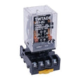 TWTADE/JTX-2C, MK2P-I DPDT Power Relay with Plug-in Terminal Socket Base, DC 12V Coil, 8 Pin 2NO 2NC