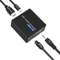 HDMI ARC to Optical Converter, 192KHz ARC to Optical Analog 3.5mm Audio Extractor Adapter HDMI ARC to RCA Audio Converter Splitter for TV to Sound System Speaker Amplifier