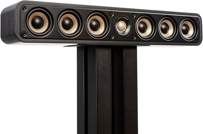Polk Signature Elite ES35 Slim Center Channel Speaker - Hi-Res Audio Certified, Dolby Atmos & DTS:X Compatible, 1" Tweeter & (6) 3" Woofers, Dual Power Port for Effortless Bass, Elegant White-Washed