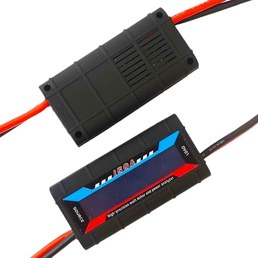 Proshopping 2Pcs 200A RC Watt Meter, DC 0-60V High Precision Power Analyzer, Volt Amp Watt Checker with Digital LCD Screen for Voltage/Current/Power/Charge/Energy Measurement