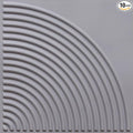 From Plain To Beautiful In Hours 9002 Arc Swell PVC 12 in x 12 in Peel and Stick Wall Panels (Covers / 10 sq.ft), Milky Grey, 10 Piece