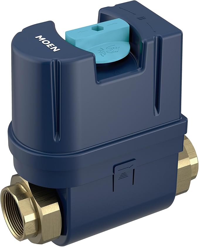 Moen Flo Smart Water Monitor and Automatic Shutoff Sensor, Wi-Fi Connected Water Leak Detector for 1-1/4-Inch Diameter Pipe, 900-002
