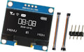 JAMHER 1.3 Inch I2C IIC OLED Display Module 128x64 Pixel Mini Self-Luminous Display Screen Board for Arduino Projects Raspberry Pi with Wire(1Pack White)