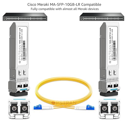 OPSTRAN 10GBASE-LR SFP+ Optical Transceiver Module Compatible with Cisco Meraki MA-SFP-10GB-LR 10G SFP+ LR 1310nm 10km DDM Duplex LC SMF