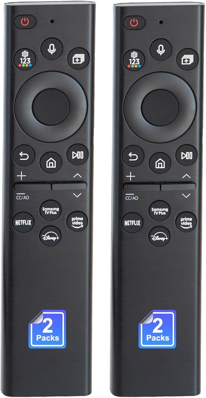 (Pack of 2) BN59-01385A Voice Universal Remote Control Replacement， for Samsung Smart TV Remote Control. 2018-2024 for Smasung Smart TV The Frame Crystal UHD Neo QLED 4K 8K