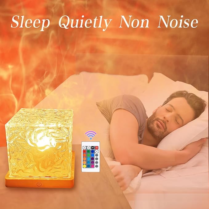 ACENZ Ocean Wave Projector Light,16 Colors Ocean Lamp Water Ripple Cube Night Light with Remote for Bedrooms,Games, Birthdays,Festivals (Ocean Lamp)