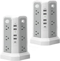 PASSUS Surge Protector Power Strip with USB C Port,10FT Extension Cord with 12 AC Outlets, Power Strips with Surge Protection for Home Office DormRoom