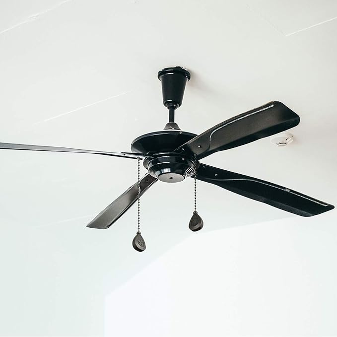 Patelai 4 Pieces Ceiling Fan Pull Chain Extender Ornament 12 Inch Ceiling Pull Chain Extension Classic Drop Shaped Pendant Beaded Ball Cord for Fan light lamp decorative with Connector(Black Copper)