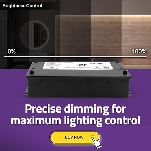 HitLights 200W Dimmable LED Driver, Electronic Transformer, 120V AC to 12V DC Power Supply for LED Strip Light, IP66 Rated, Dimming with TRIAC, 0-10V, 1-10V, Potentiometer, 10V PWM, UL Listed, Class 2