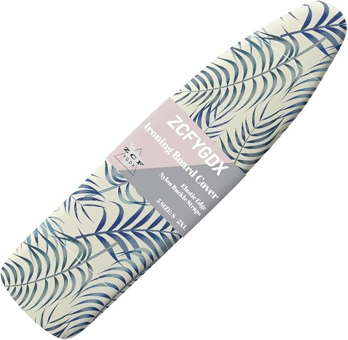 ZCFYGDX Easy Installation 18 x 58 Ironing Board Covers - Hawaiian Palm Leaf Print Elastic Edge & Nylon Buckle Straps Fasteners, Suitable for Most Iron Board, Stain Resistant Protective Cover