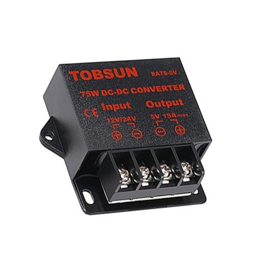 MGGi DC/DC 12V 24V to 5V 15A 75W Voltage Reducer Converter Regulator, Step Down Converter Regulator DC to DC Waterproof Power Supply Module Buck Transformer
