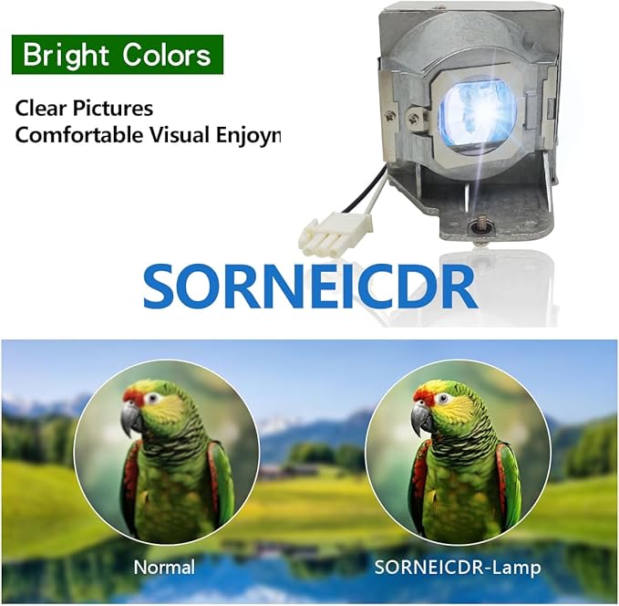 SORNEICDR Replacement Projector Lamp Bulb 5J.J9E05.001/5J.JCA05.001 Compatible with BENQ W1400, W1500, H6510BD, P1500, DW843UST, DX842UST, MW831UST, MW843UST, MX842UST Projectors, with Housing