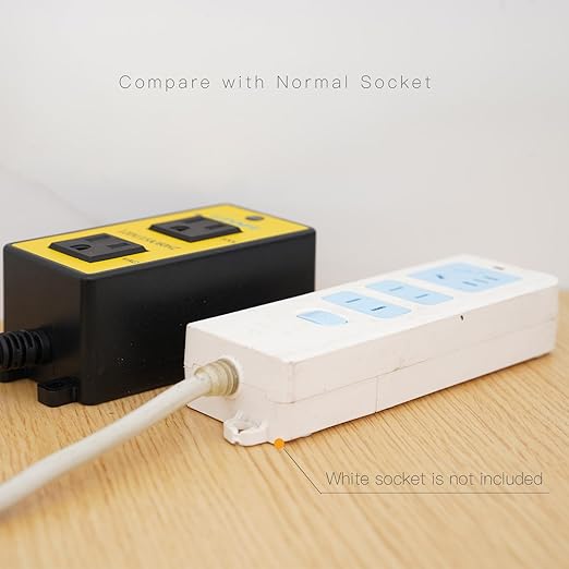 KTNNKG Automatic Remote Vacuum Switch，Load Sensing Outlets,Power Tool/Table Saw Turns Vac Cleaner On and Off Automatically(1s Delay On and 7s Delay Off),120V/15A/60Hz/1800W