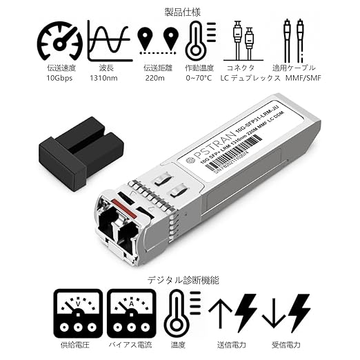 OPSTRAN 10GBASE-LRM SFP+ Optical Transceiver Module Compatible with Juniper EX-SFP-10GE-LRM SRX-SFP-10GE-LRM 10G SFP+ 1310nm 220m DDM Duplex LC MMF