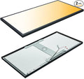 Mcacggo Black 2x4 FT LED Flat Panel Light Surface Mount 2 Pack, 0-10V Dimmable, 5000K-4000K-3000K & 30W-40W-50W Selectable, Flush Mount Ceiling Lights 24x48 inch, ETL Listed, 100-277V