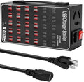 60 Port 300W(60A) USB Charging Station, Multi USB C Charger Station Block with Intelligent Protection, Desktop Charging Station for Multiple Devices, Suitable for Schools, Hotels, Shops and Malls