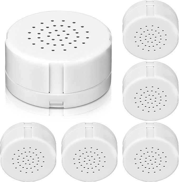 Handepo 6 Pcs White Sound Recorder Voice Recorder Music for Stuffed Animal Toy Recording Device Recordable Sound Module, Record Messages for Plush Toy Doll Stuffed Bear Pillow(40 Seconds)
