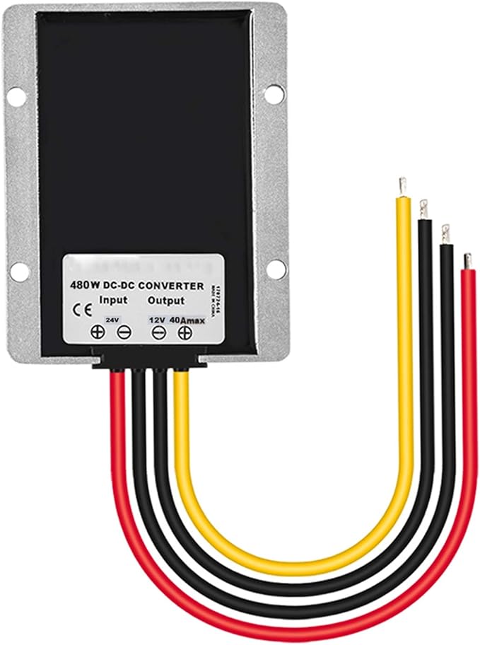 MGGi Voltage Converter Regulator DC 24V Step Down DC 12V 40A 480W, Waterproof Voltage Reducer, Big-Size Power Supply Module Buck Transformer, for Golf Cart, Forklifts, Car