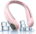 Portable Neck Fan,Hands Free Personal Wearable Bladeless Fan,6000mAh USB Rechargeable,360° Cooling,LED Display,4-Speeds,Birthday Gifts for Men Women Dad Mom,Valentines Day Gifts for Her Him (Pink)