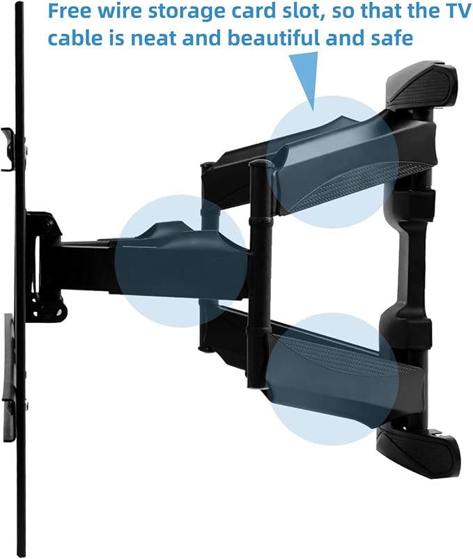 SYLVOX Full Motion Outdoor TV Wall Mount, Fits for TV Size from 40 Inch to 75 Inch, Flexible 6 Articulating Dual Arms, Wall Mount Bracket, Maximum VESA 600 x 400 mm