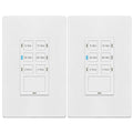 TG 4 Hour Countdown Timer Switch, 5-10-30-60 Min, 2-4 Hour, in Wall Timer Switch for Bathroom Fans, Lights, 120VAC Neutral Wire Required, UL Listed, White, 2 Pack