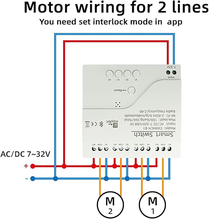 Newgoal 4 Channel Smart Switch, Momentan/Locking WiFi Relay, eWeLink App Bluetooth Control Switch, DIY Smart Home, Compatible with Alexa Google Home